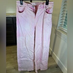RISEN Women's Acid Pink -High Waist, Wide Leg Jeans, Size 9/29